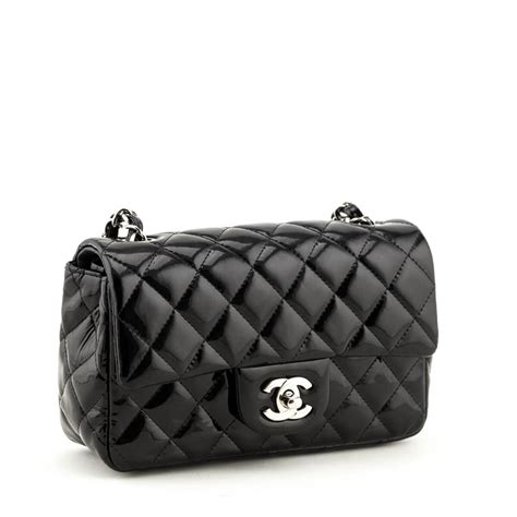 chanel patent quilted mini black|chanel handbags flap.